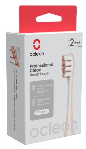 OCLEAN Professional Clean P1C8 Golden elektrinių dantų šepetėlių galvutės, 2 vnt.