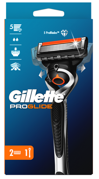 GILLETTE Fusion5 ProGlide 2 papildomos galvutės +  skustuvas, 1 vnt.