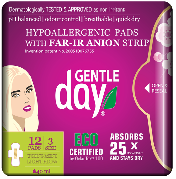 GENTLE DAY Teens Mini higieniniai paketai, 12 ml