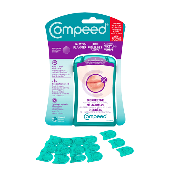 COMPEED  pleistrai nuo lūpų pūslelinės, 15 vnt.