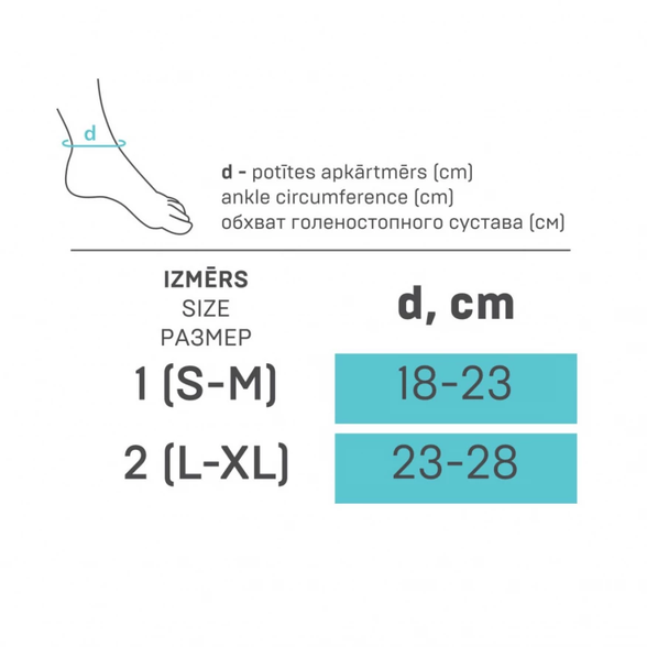 TONUS ELAST 0005, 2 dydis, baltas. elastinis kulkšnies tvarstis, 1 vnt.