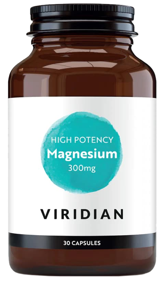 VIRIDIAN High Potency Magnesium 300 mg kapsulės, 30 vnt.