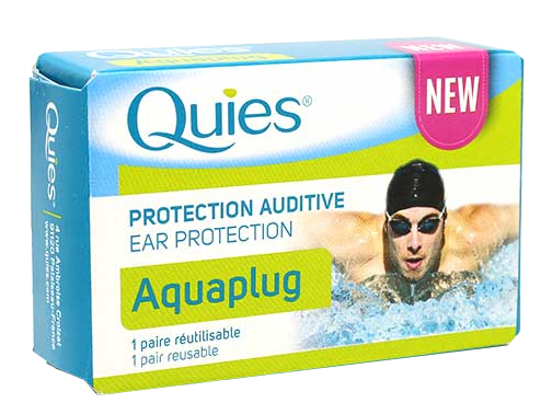 QUIES Aquaplug 1 Reusable ausų kamštukai, 2 vnt.