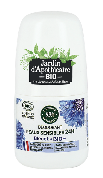 JARDIN  D'APOTHICAIRE Ekologiškas rugiagėlių 24 valandų rutulinis dezodorantas, 50 ml