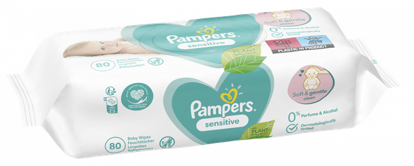 PAMPERS Sensitive drėgnos servetėlės, 80 vnt.