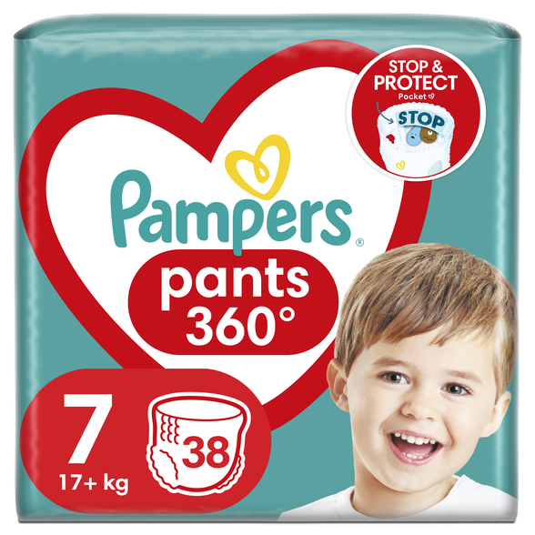 PAMPERS Pants-7 (17+kg) sauskelnės-kelnaitės, 38 vnt.