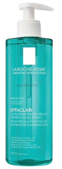 LA ROCHE-POSAY Effaclar Micro Peeling valomasis gelis, 400 ml