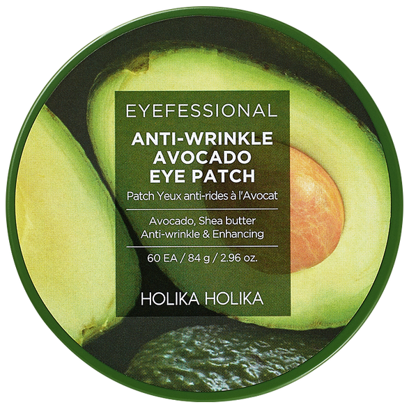 HOLIKA HOLIKA Eyefessional Anti-Wrinkle Avocado paakių pagalvėlės, 60 vnt.