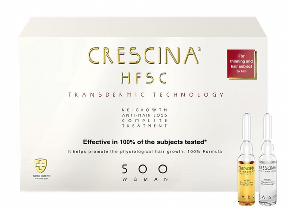 CRESCINA HFSC Transdermic 500 Woman 10+10 ampulės,