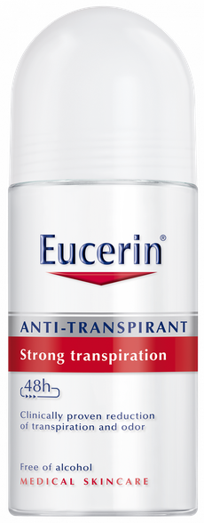 EUCERIN 48 val. jautriai odai rutulinis antiperspirantas, 50 ml