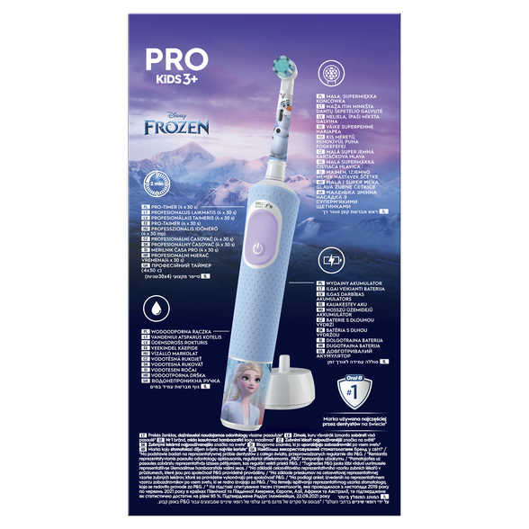 ORAL-B Vitality PRO Kids 3+ Frozen elektrinis dantų šepetėlis, 1 vnt.