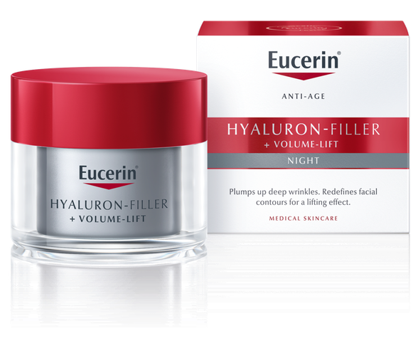 EUCERIN Hyaluron-Filler + Volume-Lift naktinis  veido kremas, 50 ml