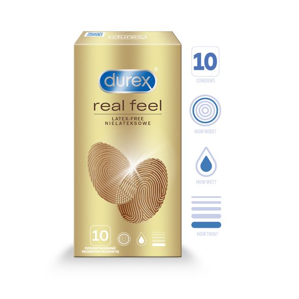 DUREX Real Feel prezervatyvai, 10 vnt.