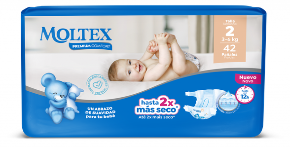 MOLTEX Premium Comfort 2 Mini sauskelnės, 42 vnt.