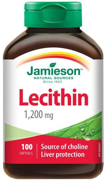 JAMIESON Lecithin 1200 mg minkštos gelio kapsulės, 100 vnt.