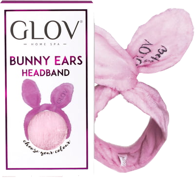 GLOV Bunny Ears Pink SPA plaukų juosta, 1 vnt.