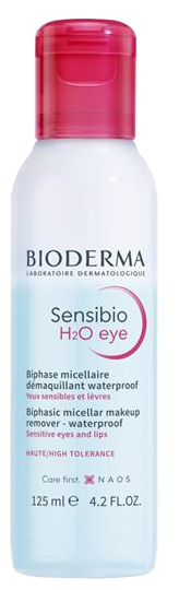 BIODERMA Sensibio H2O eye two-phase micelinis vanduo, 125 ml