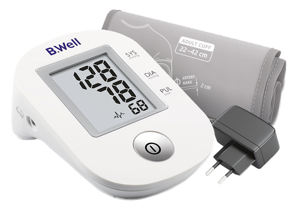 B.WELL B.WELL PRO-33 AUTOMATINIS KRAUJOSPŪDŽIO MATUOKLIS SU ADAPTERIU žastinis kraujospūdžio matuoklis, 1 vnt.