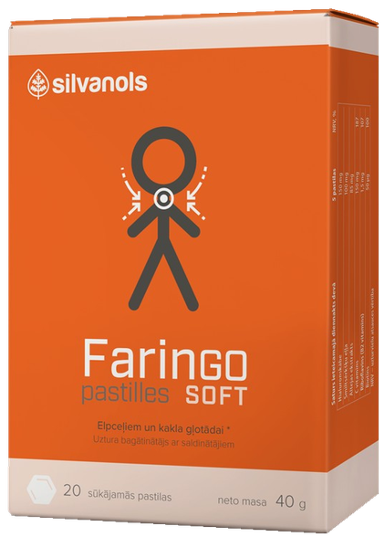 FARINGO SOFT pastilės, 20 vnt.