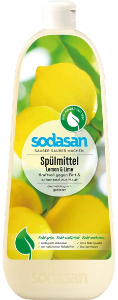 SODASAN Lemon and Lime indų ploviklis, 1000 ml