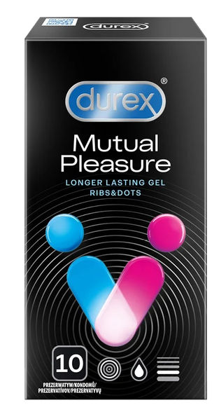 DUREX Mutual Pleasure prezervatyvai, 10 vnt.