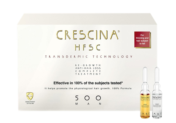 CRESCINA HFSC Transdermic 500 Man 10+10 ampulės,