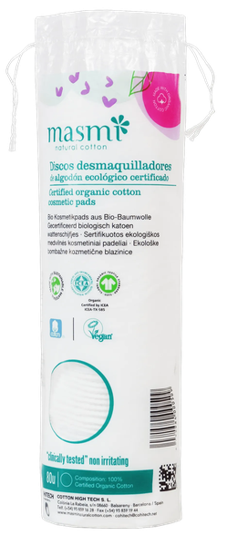 MASMI Organic medvilniniai diskeliai, 80 vnt.