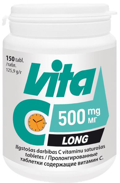 VITABALANS Vita C Long 500 mg tabletės, 150 vnt.