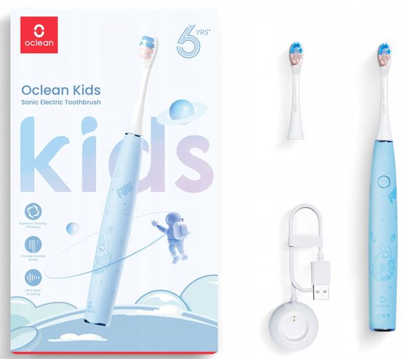 OCLEAN Electric Kids Blue elektrinis dantų šepetėlis, 1 vnt.