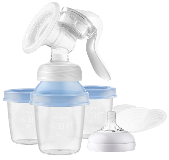 PHILIPS Avent Lotus indeliai ir  rankinė pieno pompa, 1 vnt.