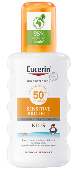 EUCERIN Sensitive Protect Kids SPF 50+ nuo saulės  apsauginis kremas nuo saulės, 200 ml