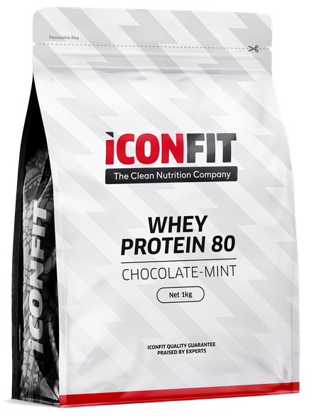 ICONFIT Whey Protein 80 - Chocolate-Mint milteliai, 1000 g