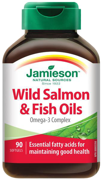 JAMIESON Wild Salmon & Fish Oil kapsulės, 90 vnt.