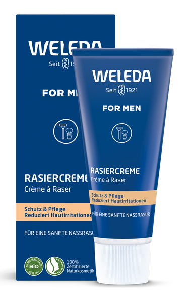 WELEDA For Men skutimosi kremas, 75 ml