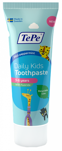 TEPE Daily Kids Peppermint dantų pasta, 75 ml