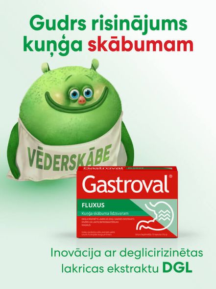 GASTROVAL Fluxus kapsulės, 15 vnt.