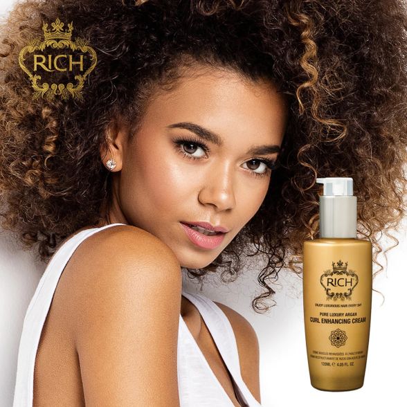 RICH Pure Luxury Pure Luxury Argan Curl Enhancing plaukų kremas, 120 ml