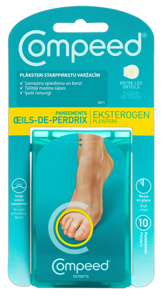 COMPEED  Tarp Piršto pleistrai nuo sausų nuospaudų, 10 vnt.