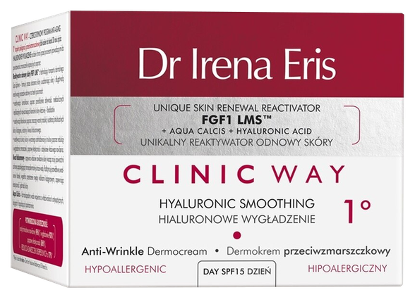 CLINIC WAY  1 Hyaluronic SPF 15 dieninis veido kremas, 50 ml