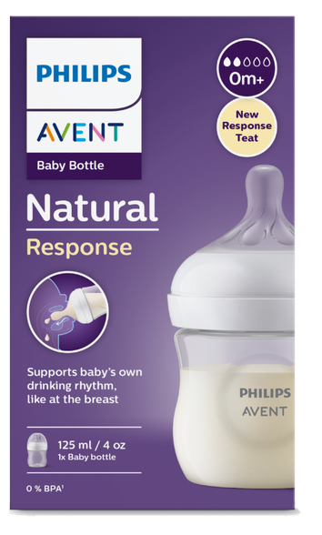 PHILIPS Avent Natural Response 0m+ buteliukas su čiupltuku, 1 vnt.