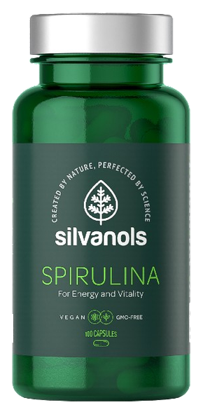 SILVANOLS Spirulina kapsulės, 100 vnt.