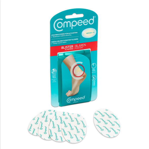 COMPEED  Vidutinio Dydžio pleistrai nuo pūslių, 5 vnt.