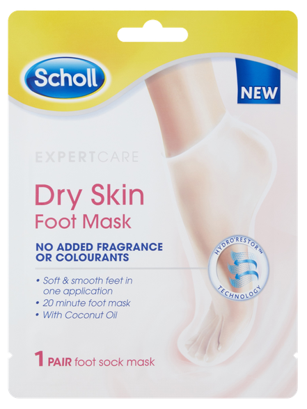 SCHOLL Dry Skin No Added Fragrance pėdų kaukė, 1 pora