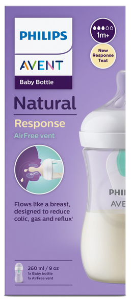 PHILIPS Avent Natural Response „AirFree“ 1m+ butelis, 1 vnt.