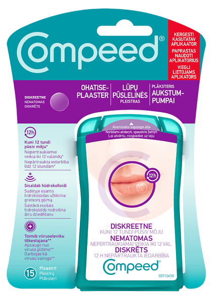 COMPEED  pleistrai nuo lūpų pūslelinės, 15 vnt.