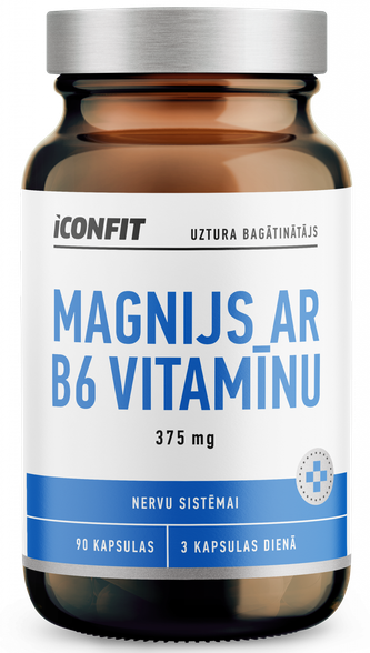 ICONFIT Magnesium B6 375mg kapsulės, 90 vnt.