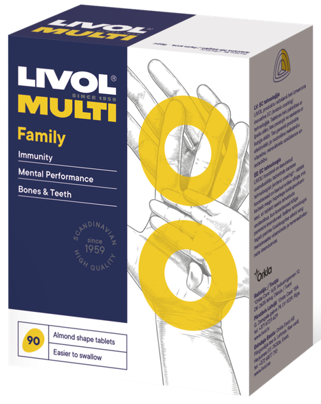 LIVOL  Multi Family tabletės, 90 vnt.