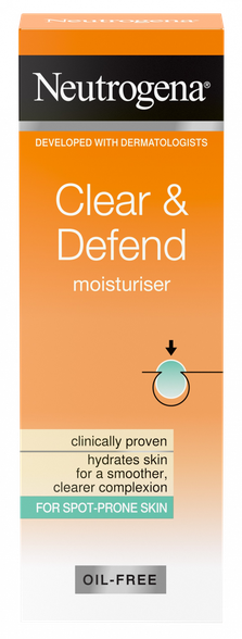 NEUTROGENA Clear&Defend Oil-free veido kremas, 50 ml