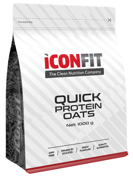 ICONFIT Quick Protein Oats obuolių - cinamono skonio košės, 1000 g