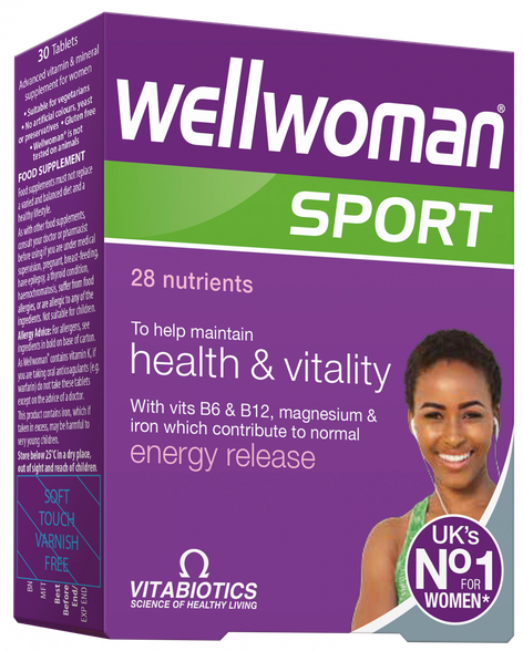 WELLWOMAN  Sport tabletės, 30 vnt.